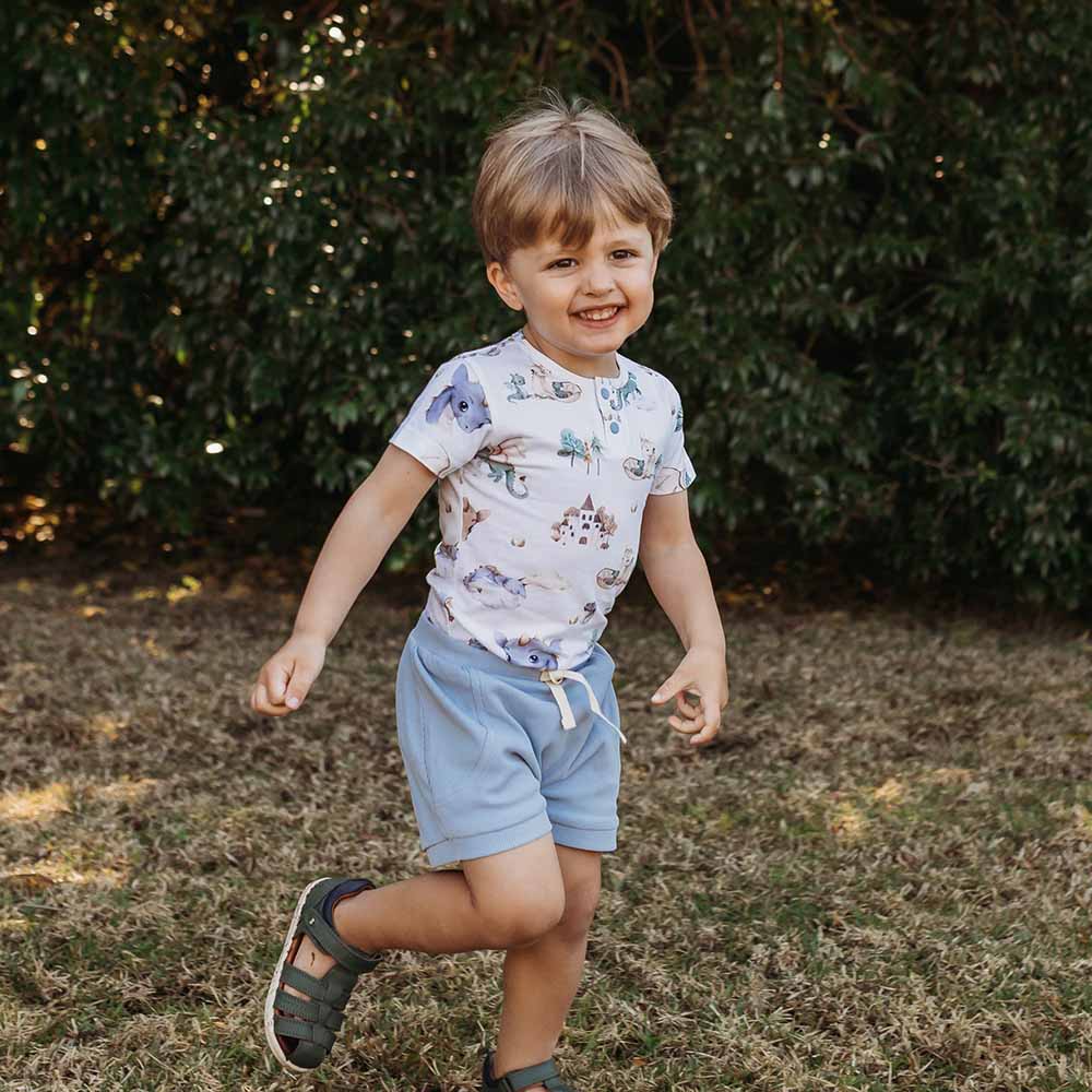 Snuggle Hunny - Dragon Short Sleeve Organic Bodysuit - Newborn (0000)