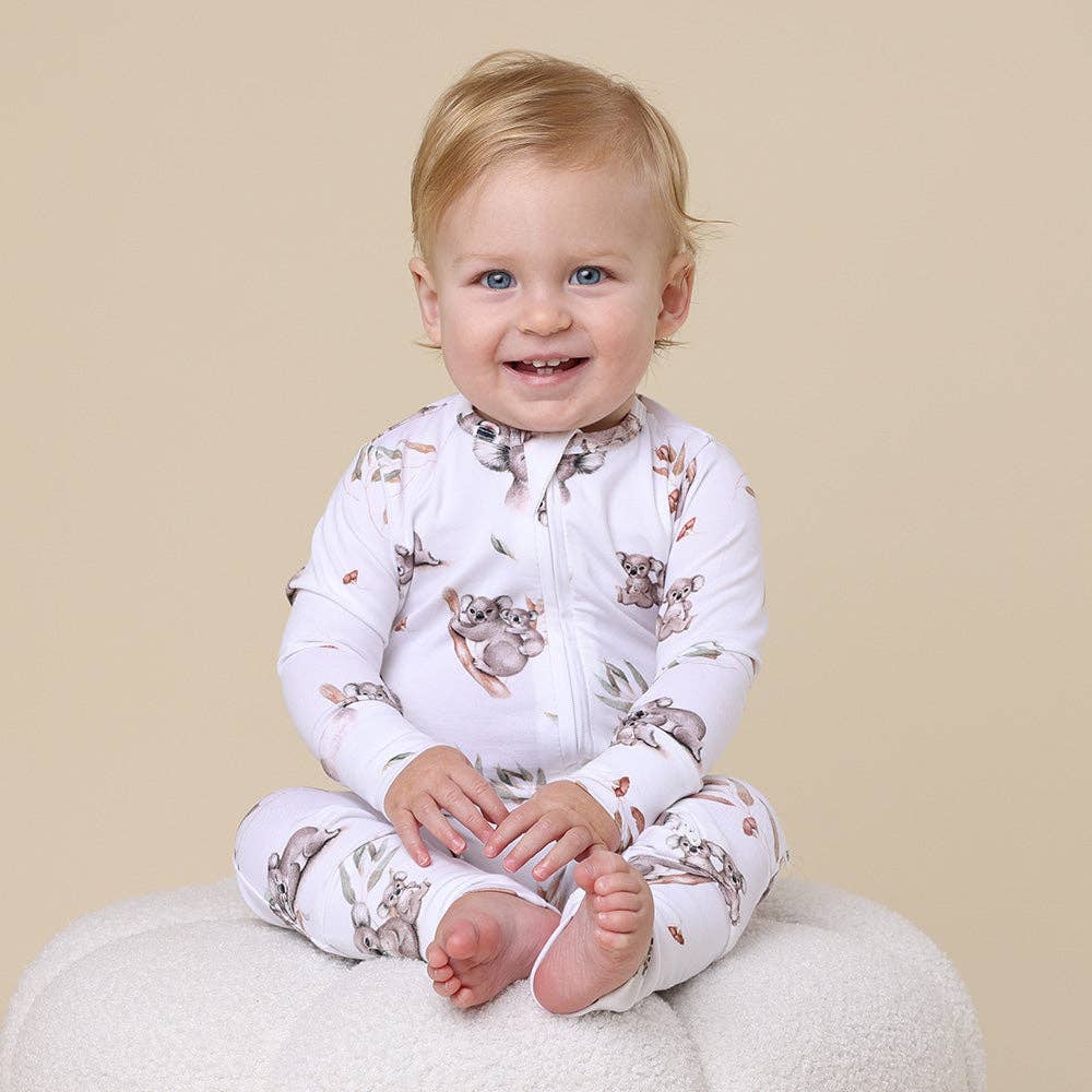 Snuggle Hunny - Koala Organic Snugglesuit Convertible Romper - 6-12 Months (0)