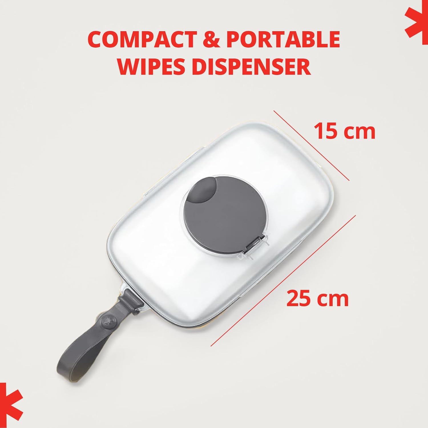 Skip Hop On-the-Go Snug Seal Baby Wipes Case, Grey