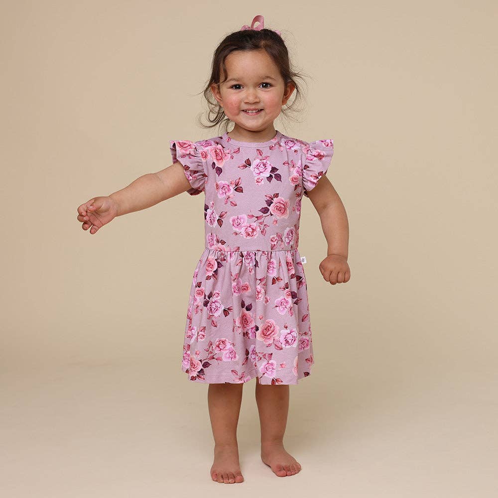 Snuggle Hunny - Blossom Short Sleeve Organic Dress - 0-3 Months (000)