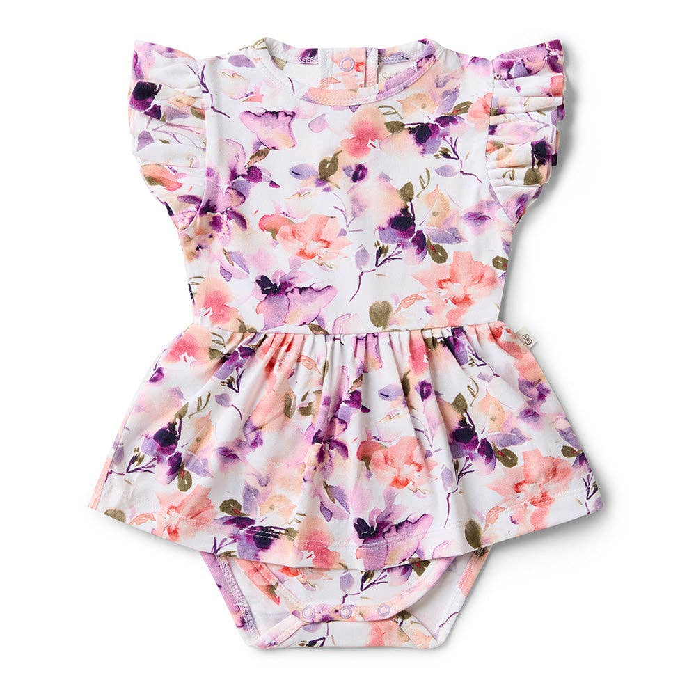 Snuggle Hunny - Blushing Beauty Short Sleeve Organic Dress - 3-6 Months (00)