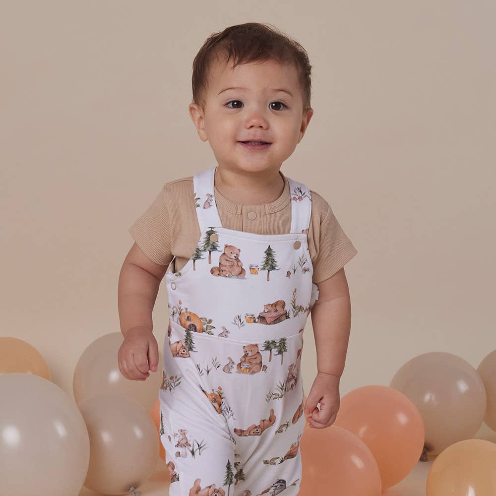 Snuggle Hunny - Bears Organic Snuggle Overalls - 0-3 Months (000)
