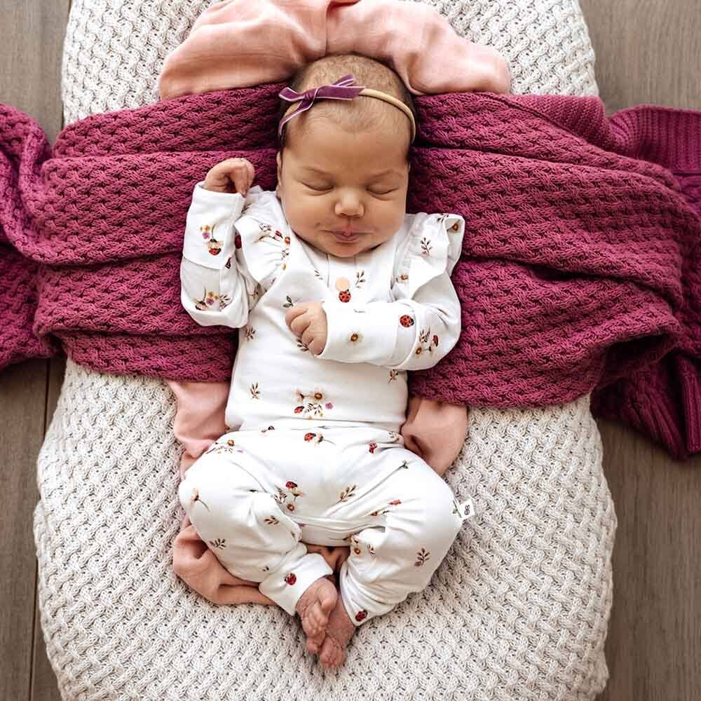 Snuggle Hunny - Ladybug Organic Growsuit