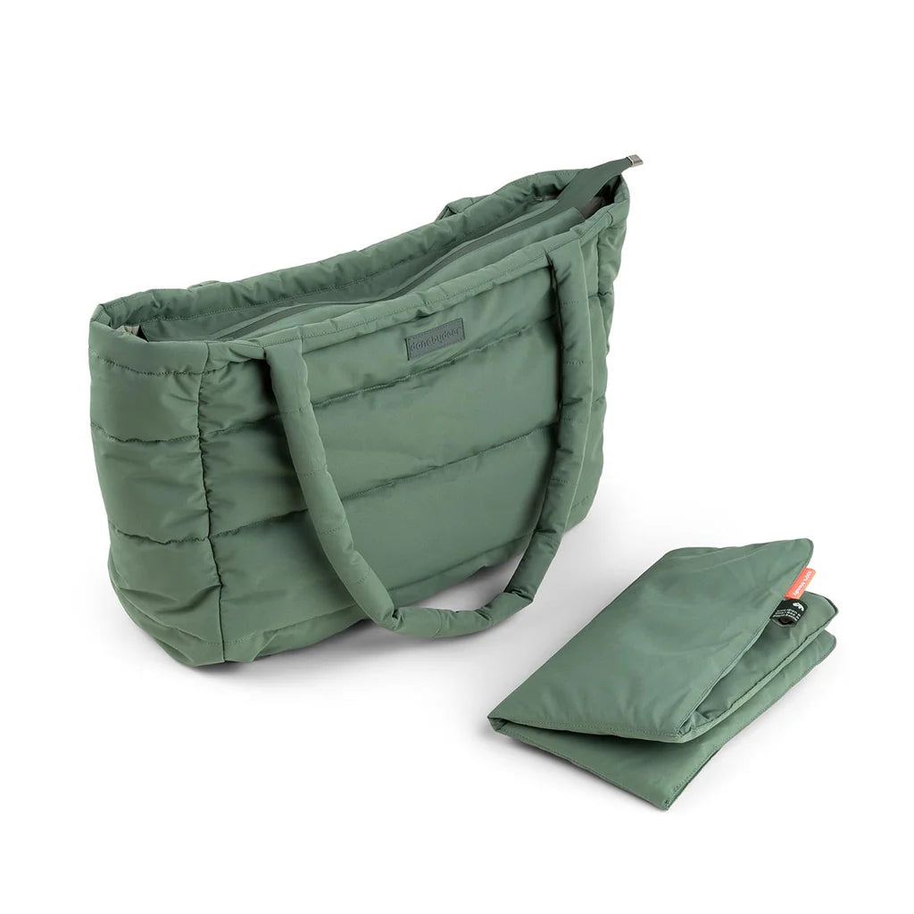 Done by Deer Quilted Changing Tote Green