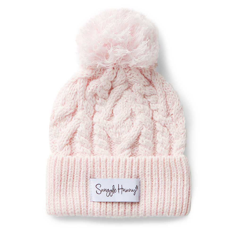 Snuggle Hunny - Blush Pink Organic Baby Knit Beanie - S