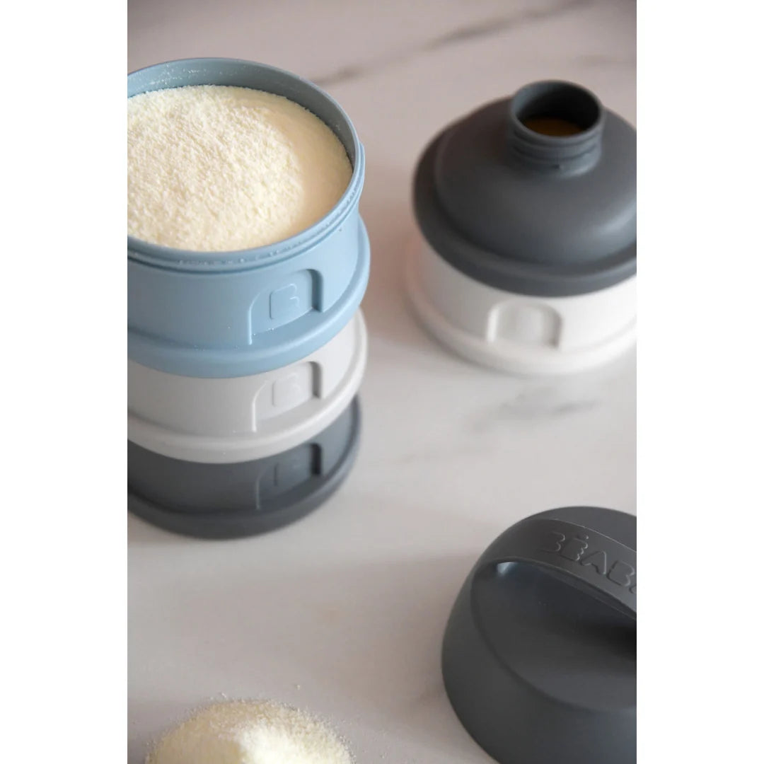 Beaba Formula and Snacks Container - MINERAL GREY/BLUE