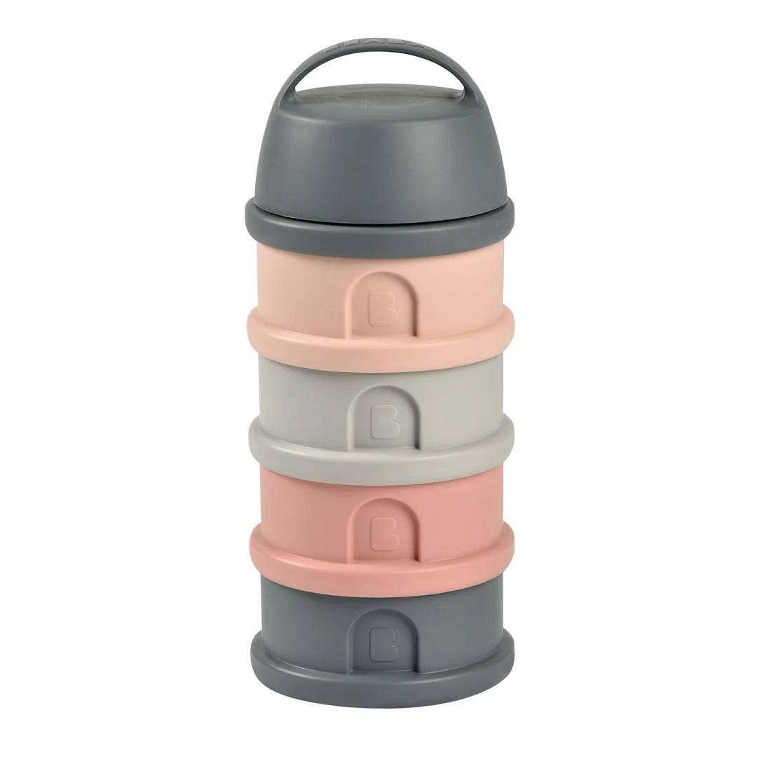 Beaba Formula and Snacks Container - MINERAL GREY/PINK
