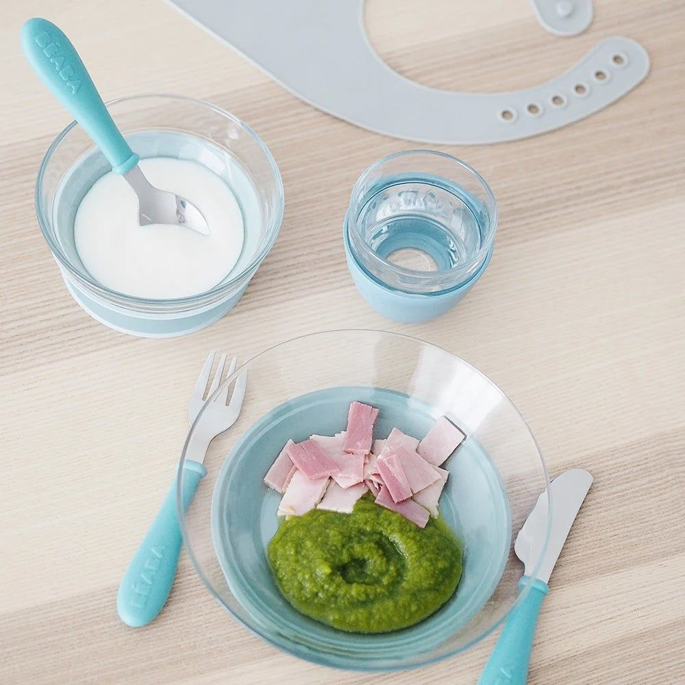 Beaba Duralex Glass Meal Set With Soft Protective Suction Pad - Jungle