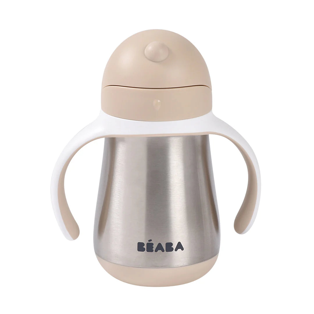 Beaba Stainless Steel Straw Cup 250ML - CLAY | ETA Early July