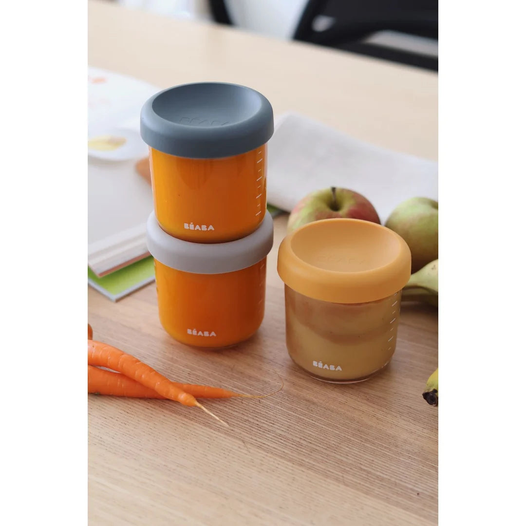 Beaba Glass Portion Jars 250ML 6 Pack