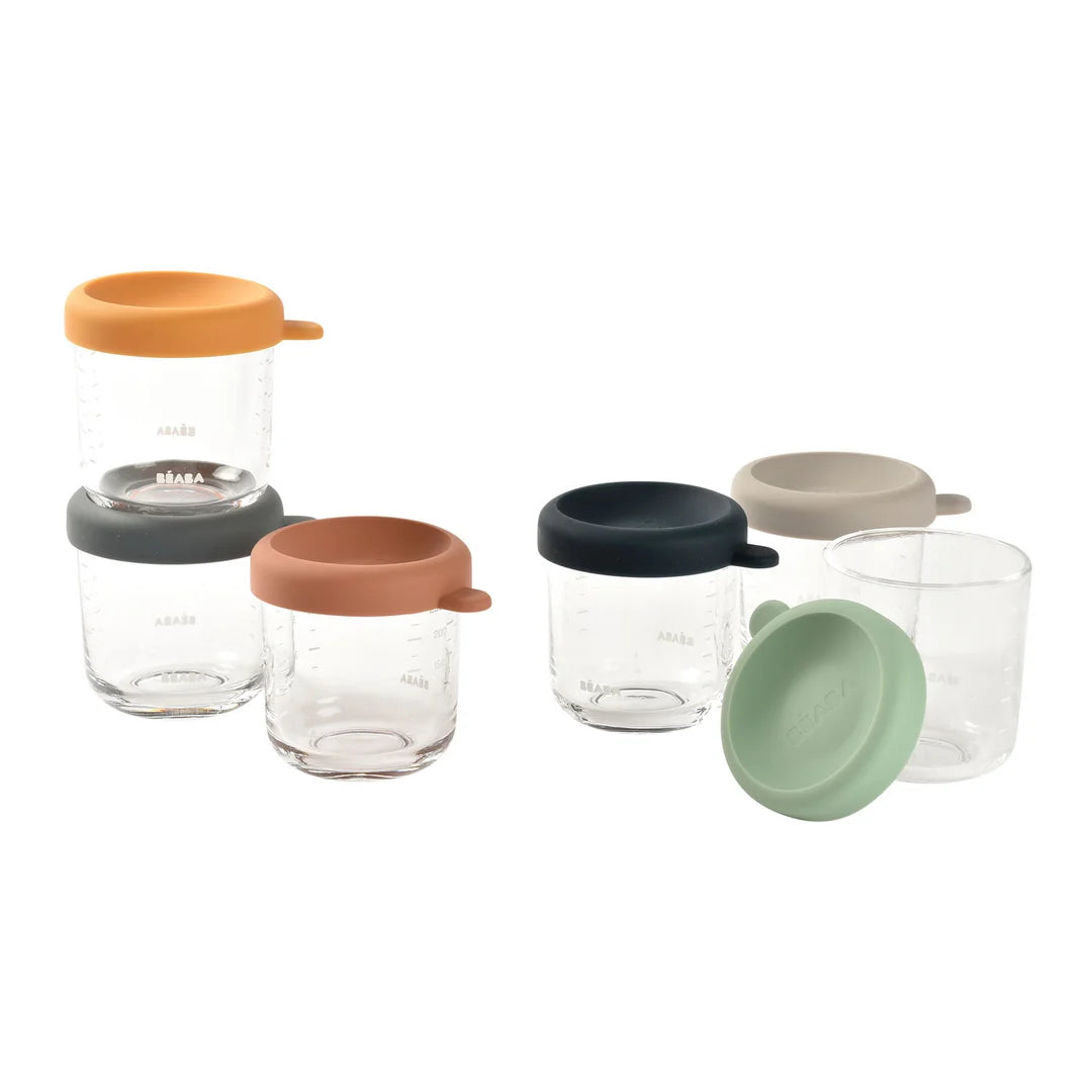 Beaba Glass Portion Jars 250ML 6 Pack