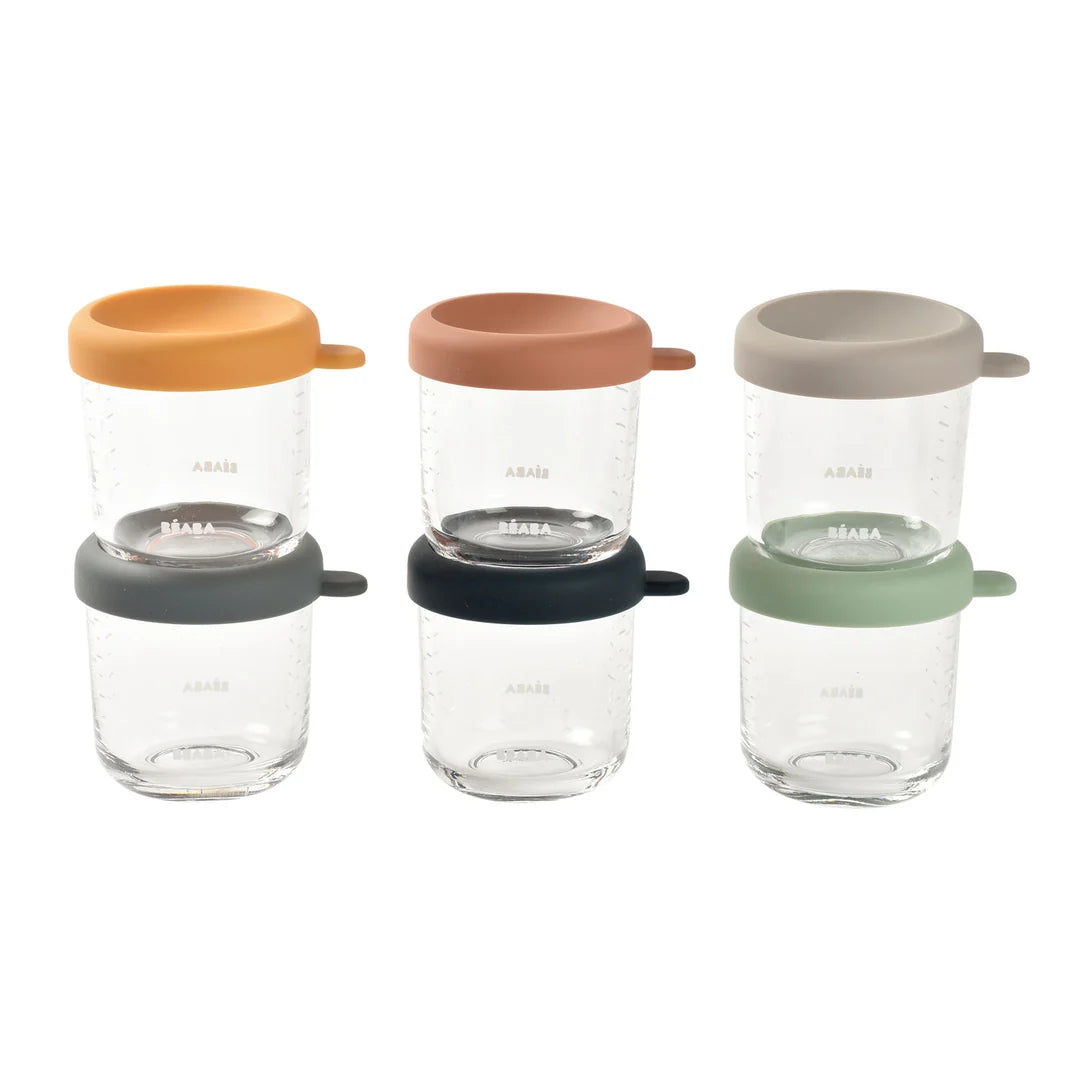 Beaba Glass Portion Jars 250ML 6 Pack