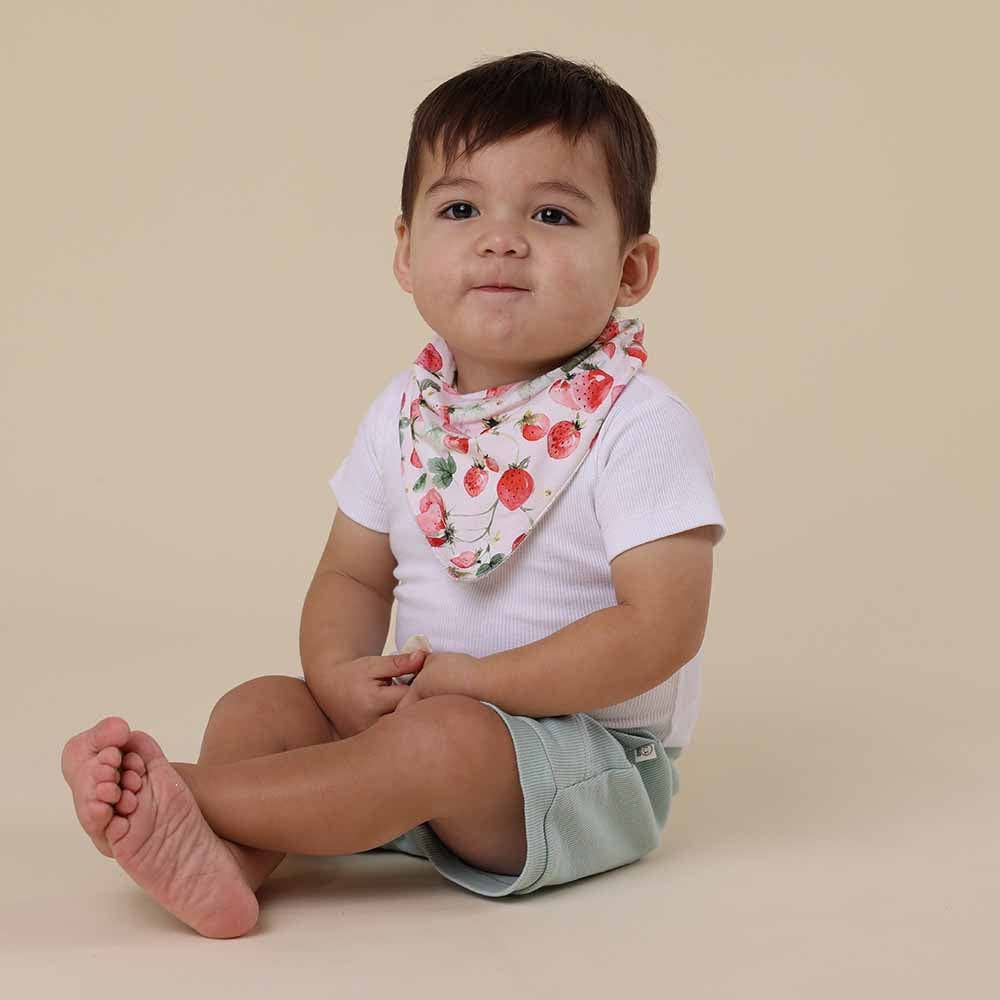 Snuggle Hunny - Strawberry Organic Dribble Bib