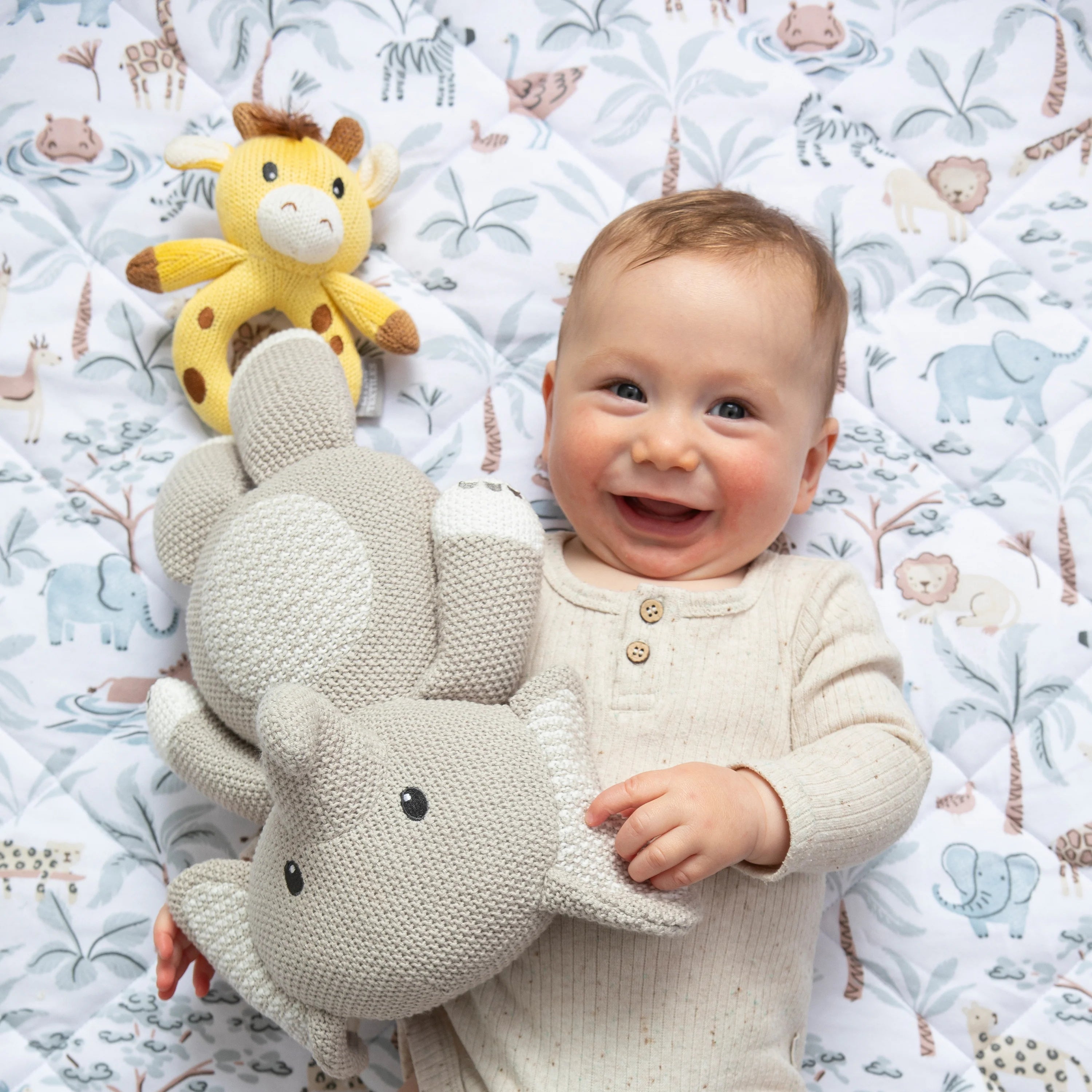 Living Textiles Knitted Toy - Mason the Elephant