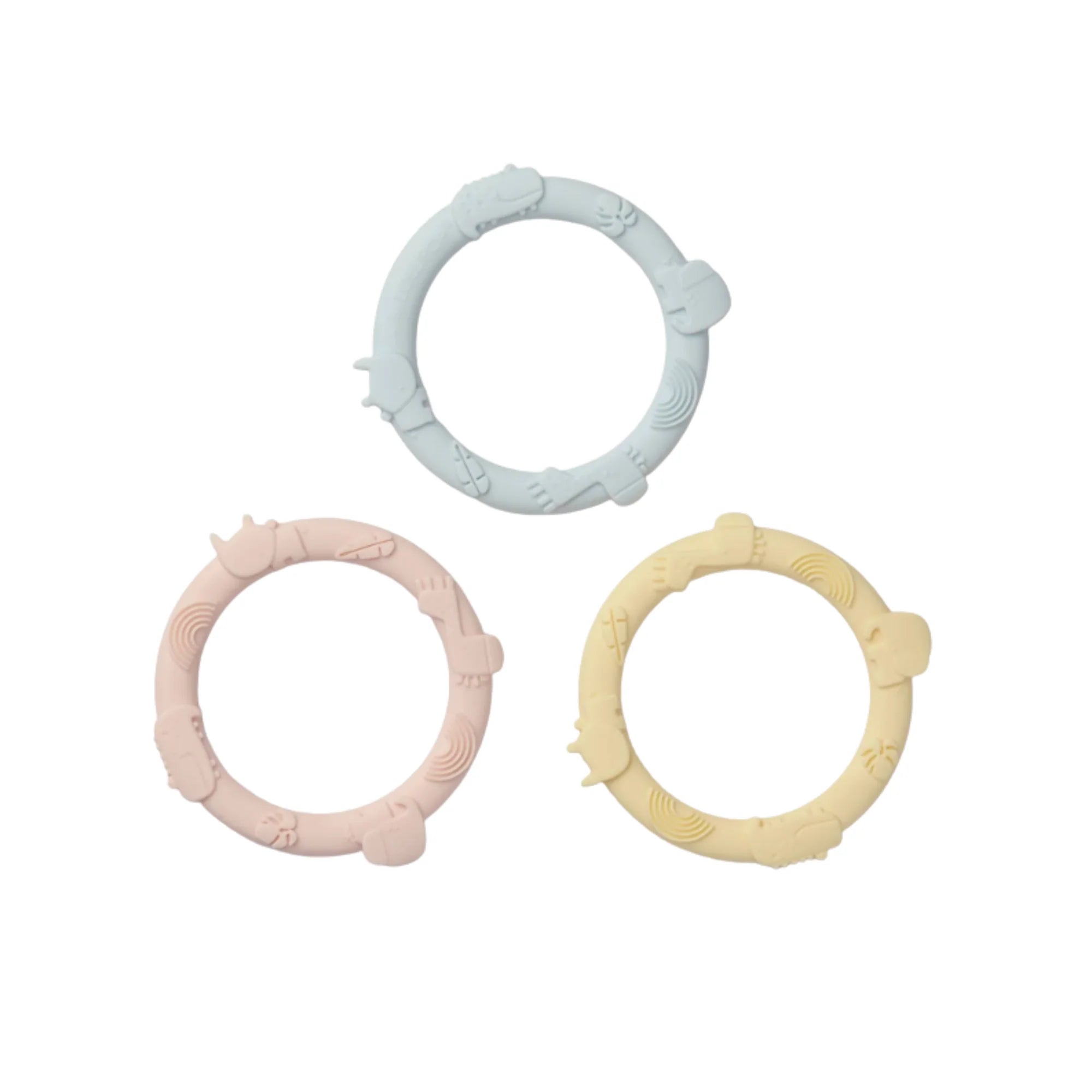 LouLou Lollipop, Wild Teether Ring Set - Pastel
