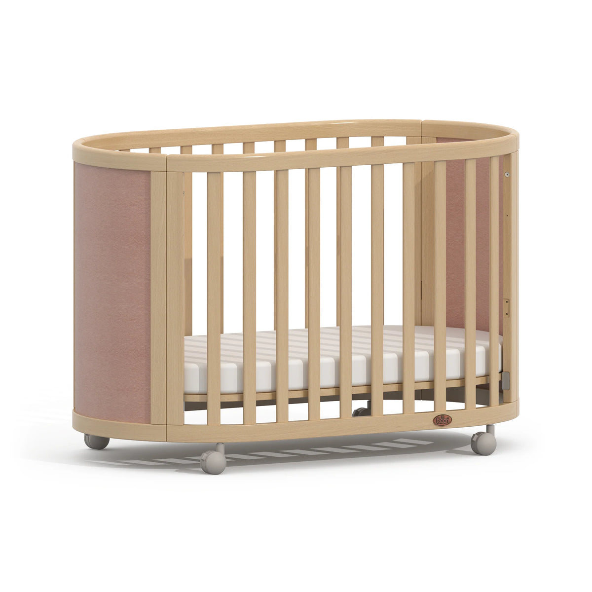 Eden Elite Oval Cot | Cherry & Beech