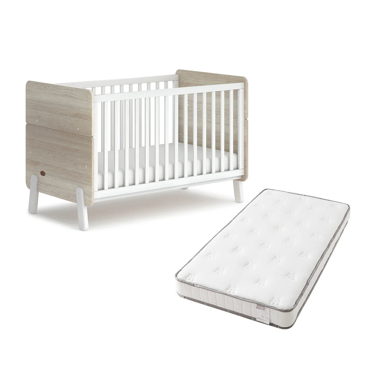Boori Natty Cot Bed and 132 x 70 Pocket Spring Mattress