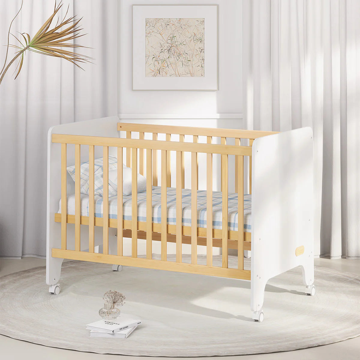Boori Natty Compact Cot | Barley and Almond