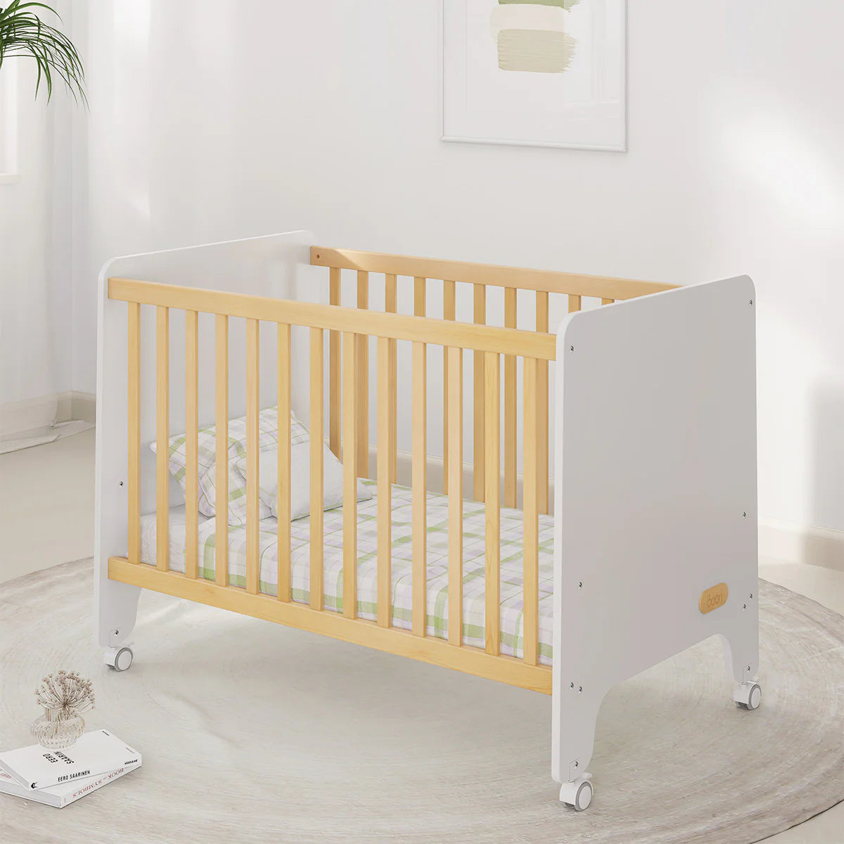 Boori Natty Compact Cot | Barley and Almond