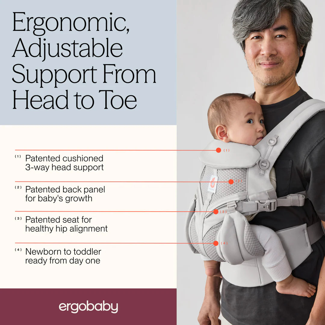 Ergobaby Omni 'Classic' Mesh Baby Carrier - PEARL GREY | ETA 01 Aug