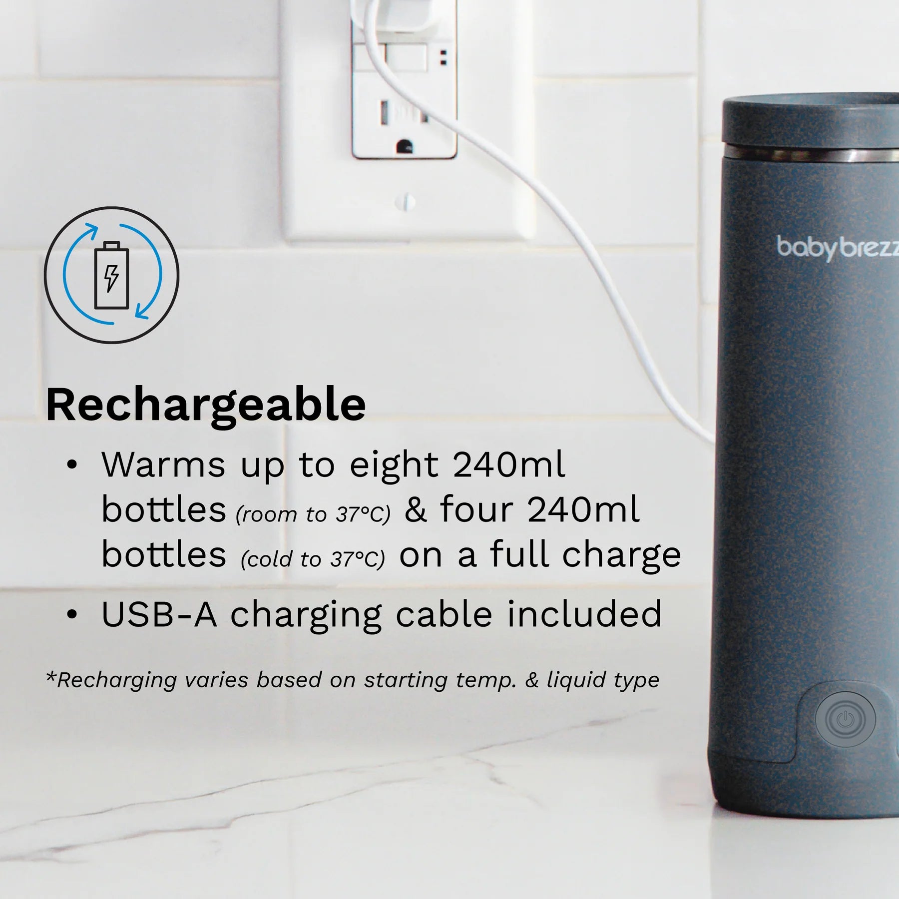 Baby Brezza Superfast Portable Bottle Warmer - Black