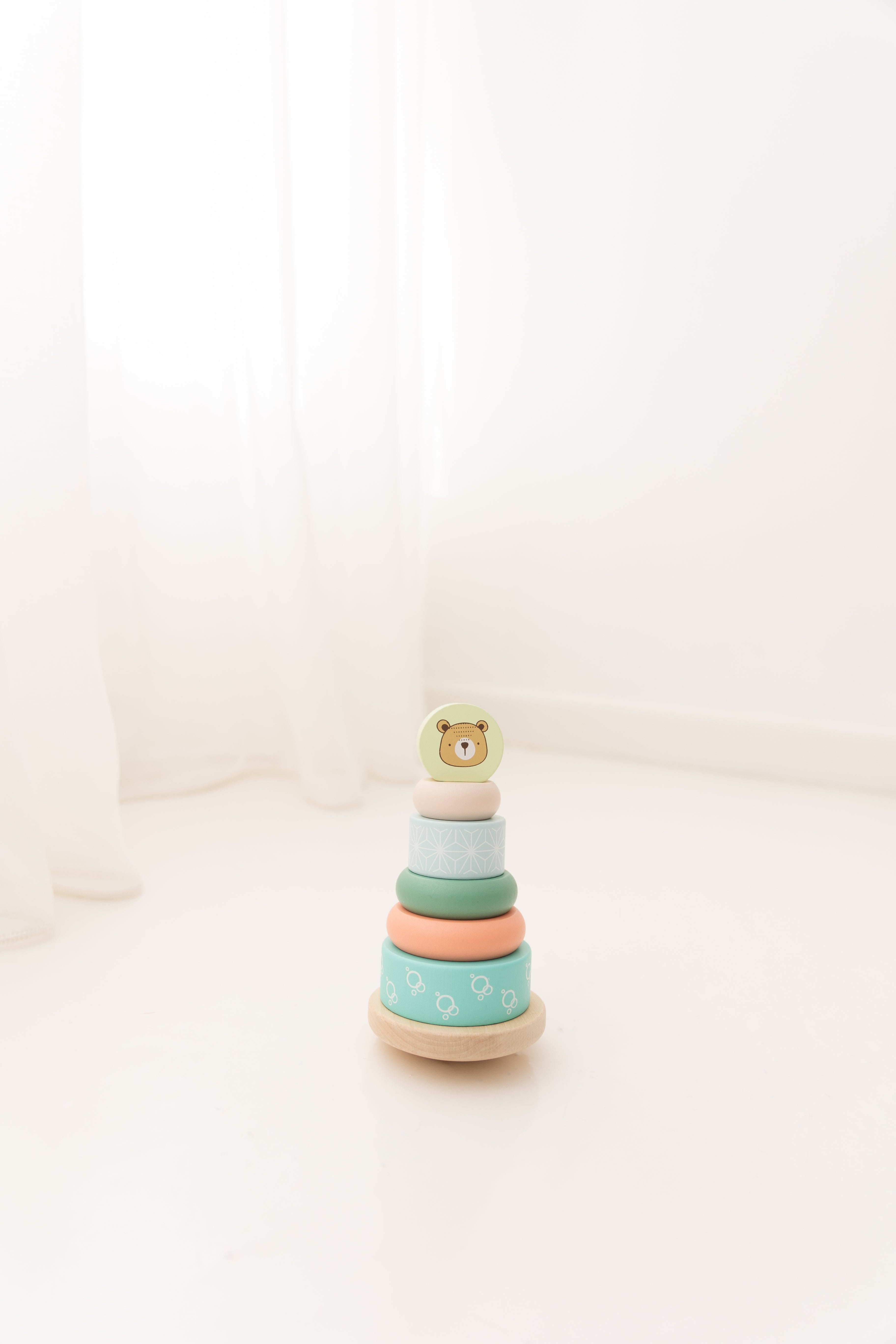 Bubble Wooden Stacking Rings - Tiny Tots Baby Store 