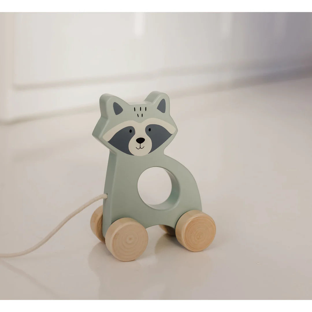 Bubble Wooden Raccoon Pull Along Toy | ETA Early SEP