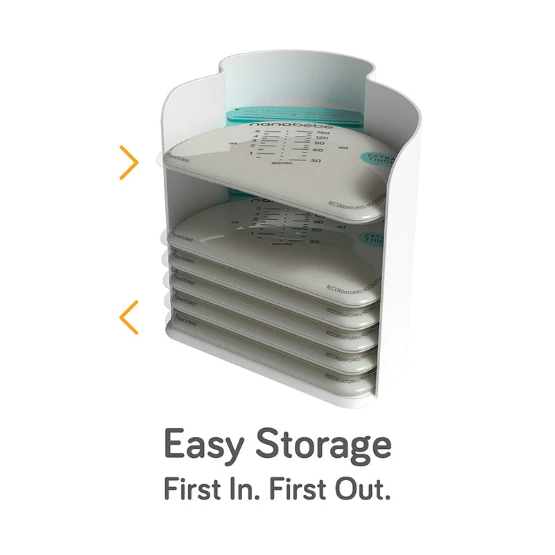 Nanobebe 25 Breastmilk Storage Bags & Organiser