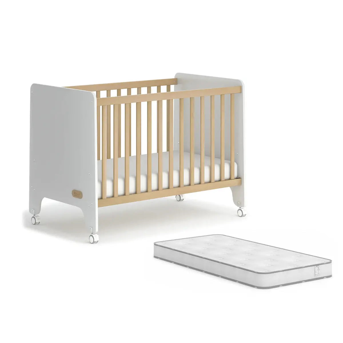 Boori Natty Compact Cot | Barley and Almond