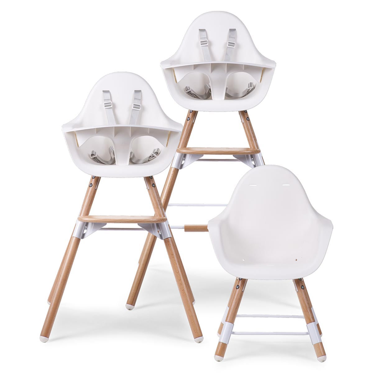 Childhome Evolu 2 High Chair - White - Tiny Tots Baby Store