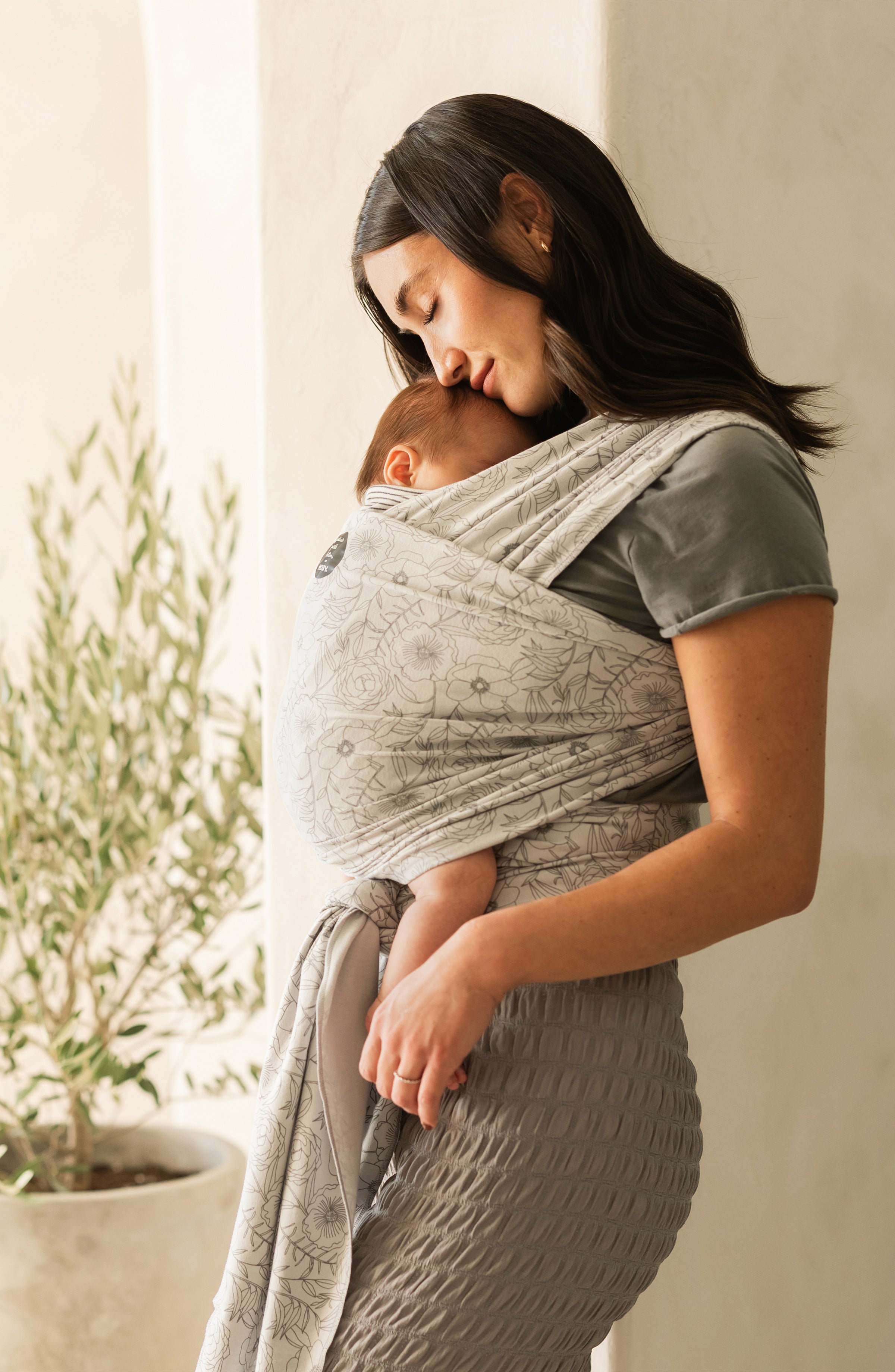 MOBY Classic Wrap Baby Carrier by Petunia Pickle Bottom - Seaside Poppies