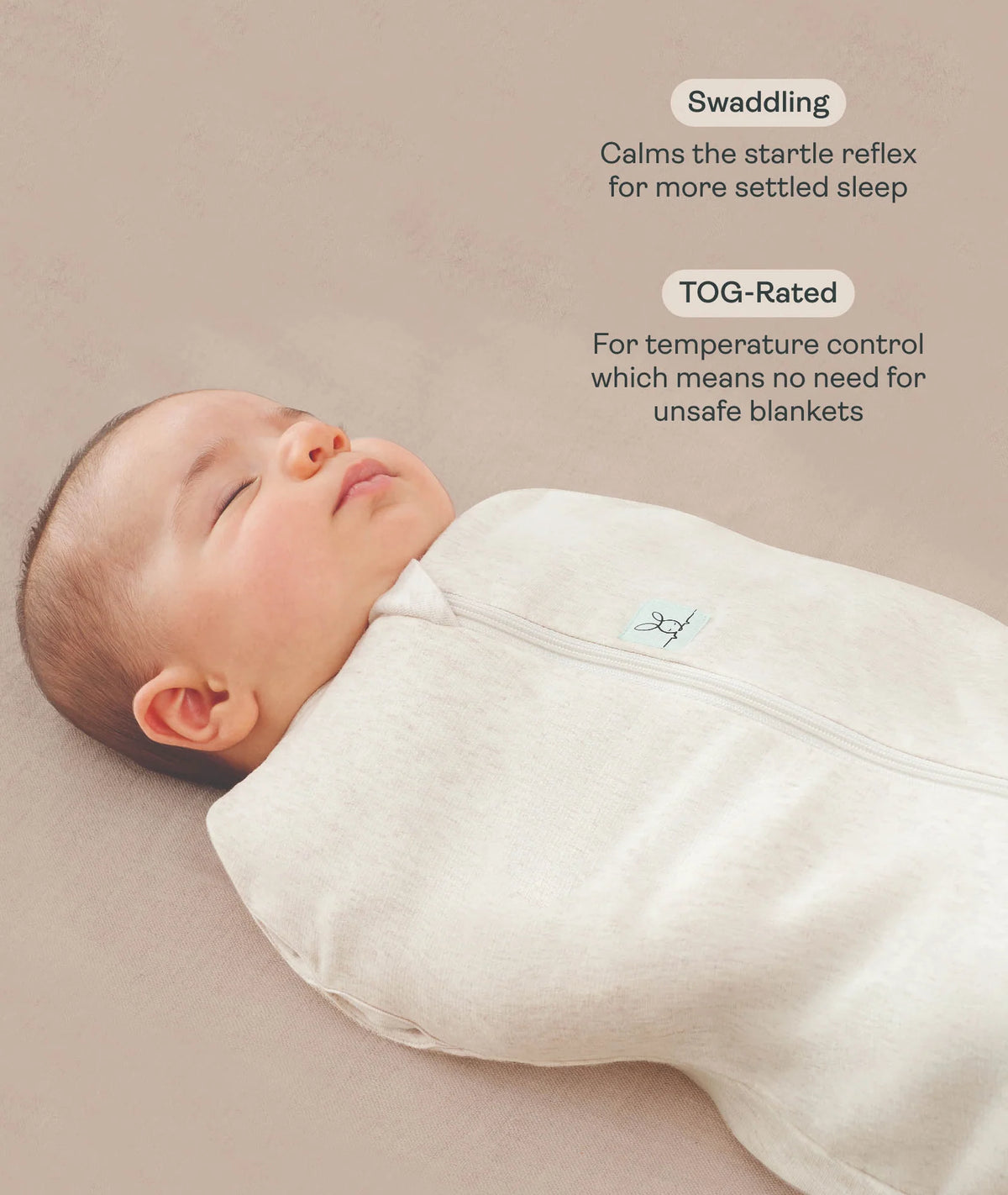 Ergopouch Cocoon Swaddle Bag 1.0 TOG Oatmeal Marle