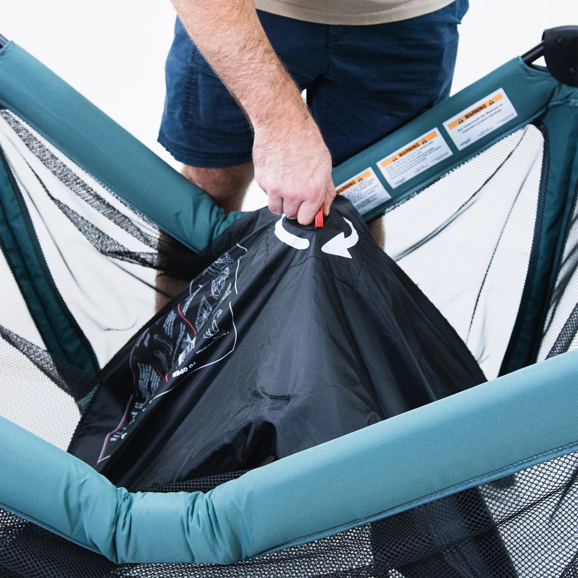 Valco baby EZ Fold Commuter Portacot Teal