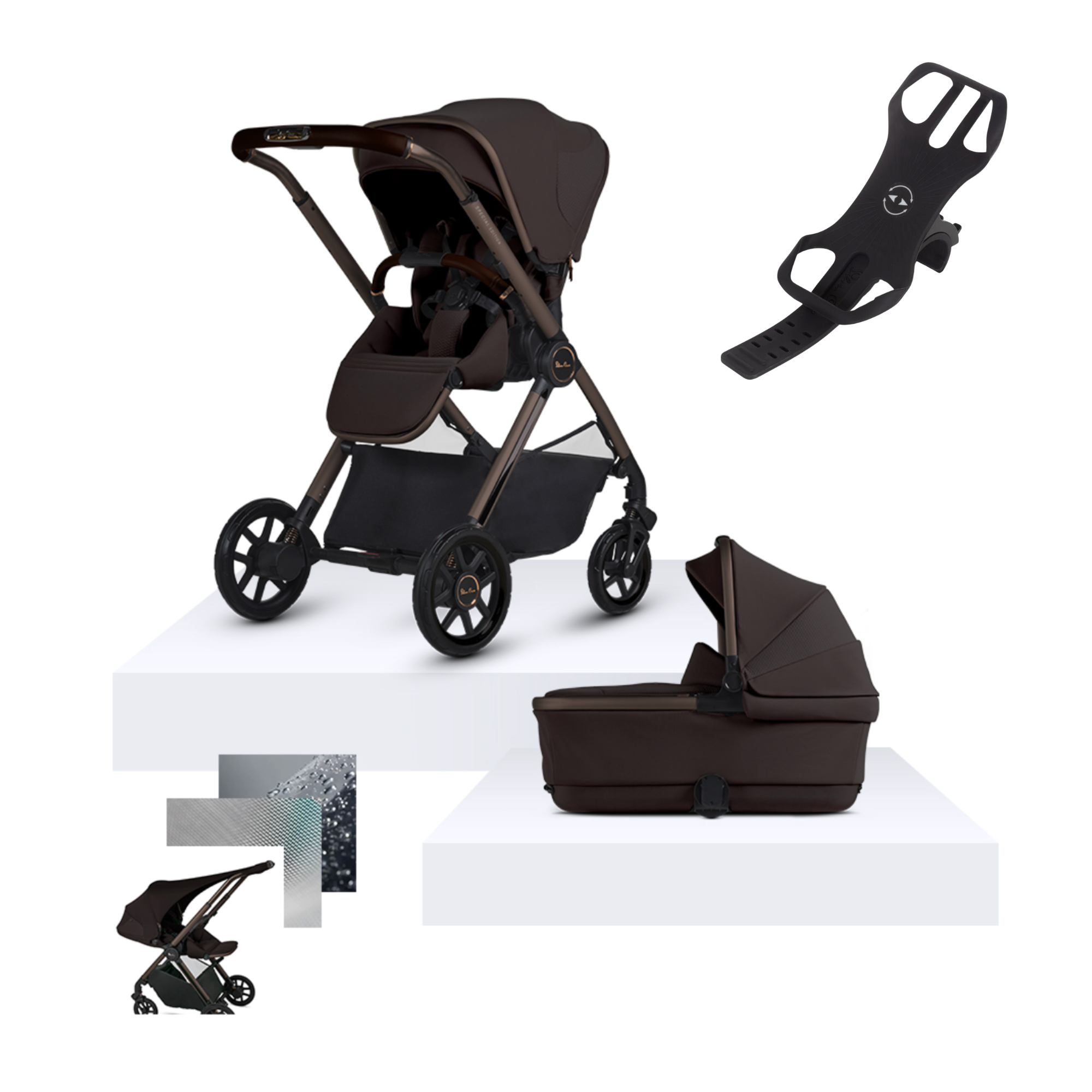 Silvercross Reef 2 Special Edition Ganache with Carrycot (6 Piece) | FREE Phone Holder | ETA April