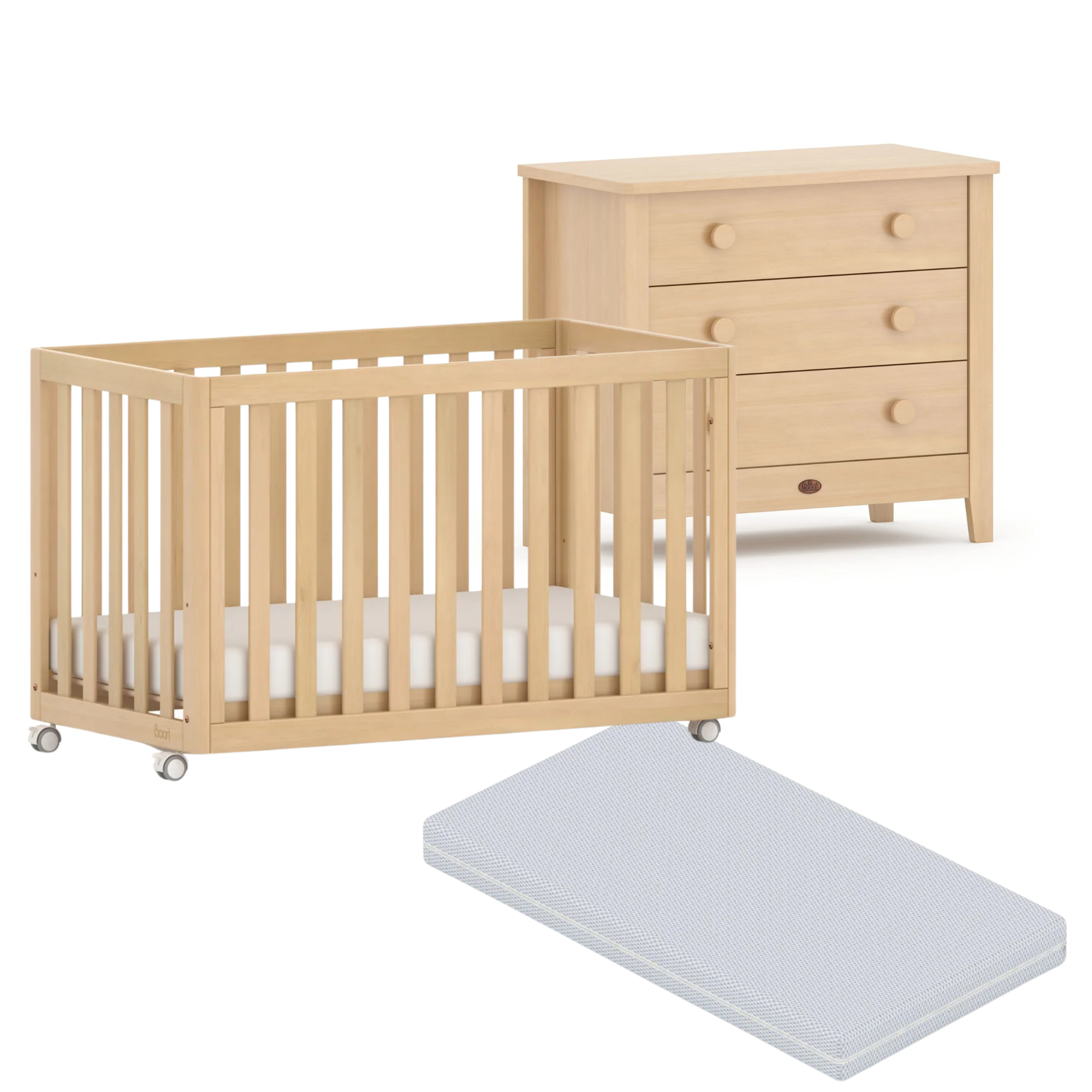 Boori Turin Compact Cot 3 PC Complete Package