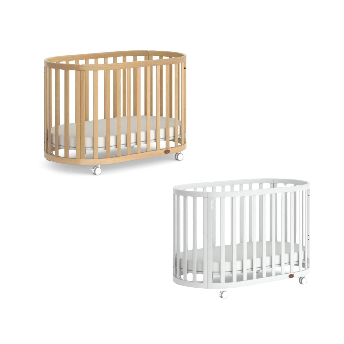 Boori Eden Oval Cot With Pocket Spring Mattress - Tiny Tots Baby Store 