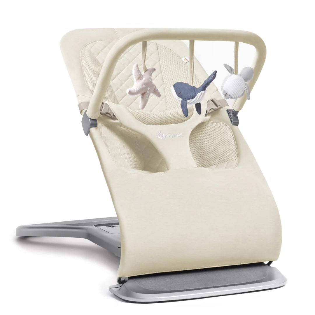 Ergobaby Evolve 3 In 1 Bouncer Ocean Wonders Toy Bar - CREAM