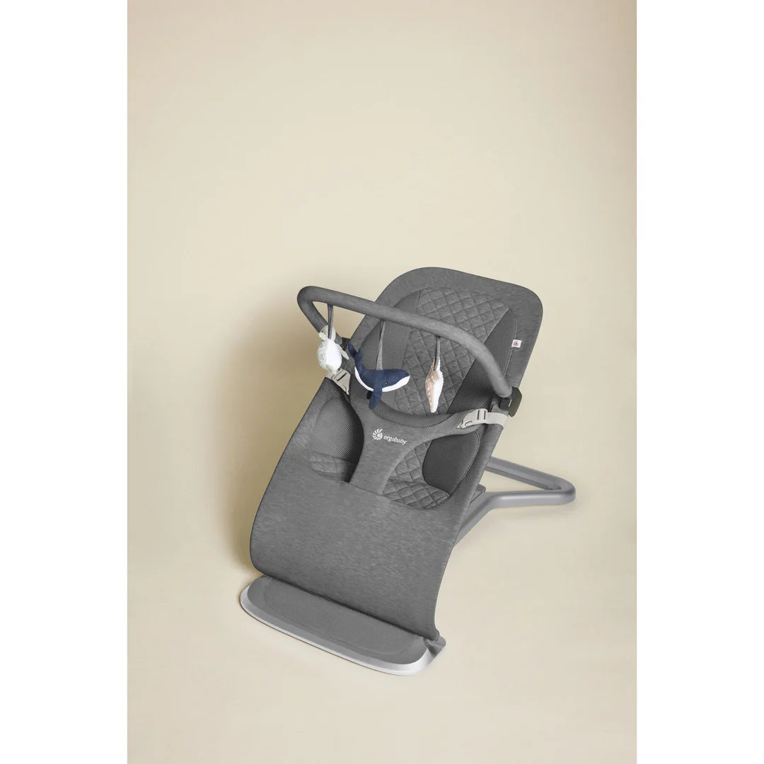 Ergobaby Evolve 3 In 1 Bouncer Ocean Wonders Toy Bar - CHARCOAL GREY