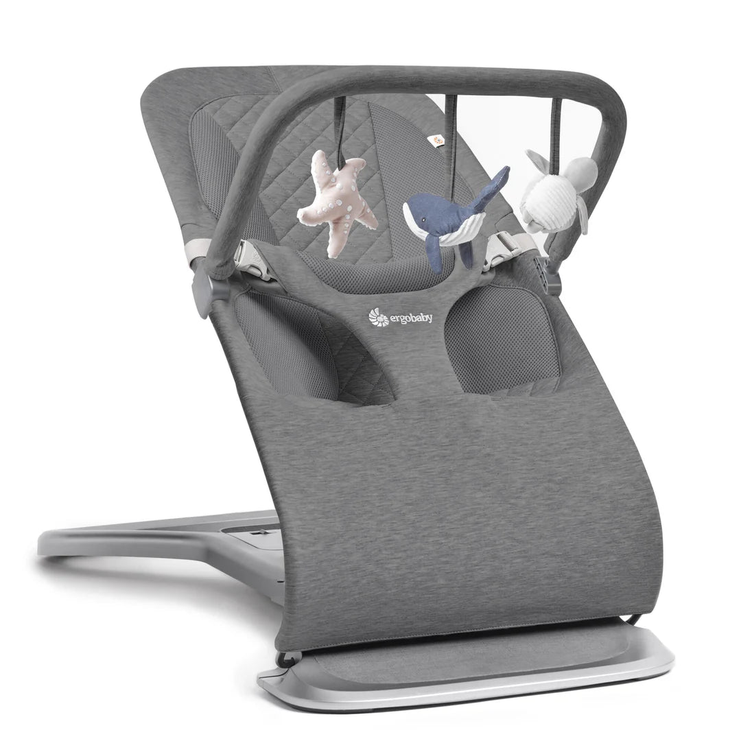 Ergobaby Evolve 3 In 1 Bouncer Ocean Wonders Toy Bar - CHARCOAL GREY