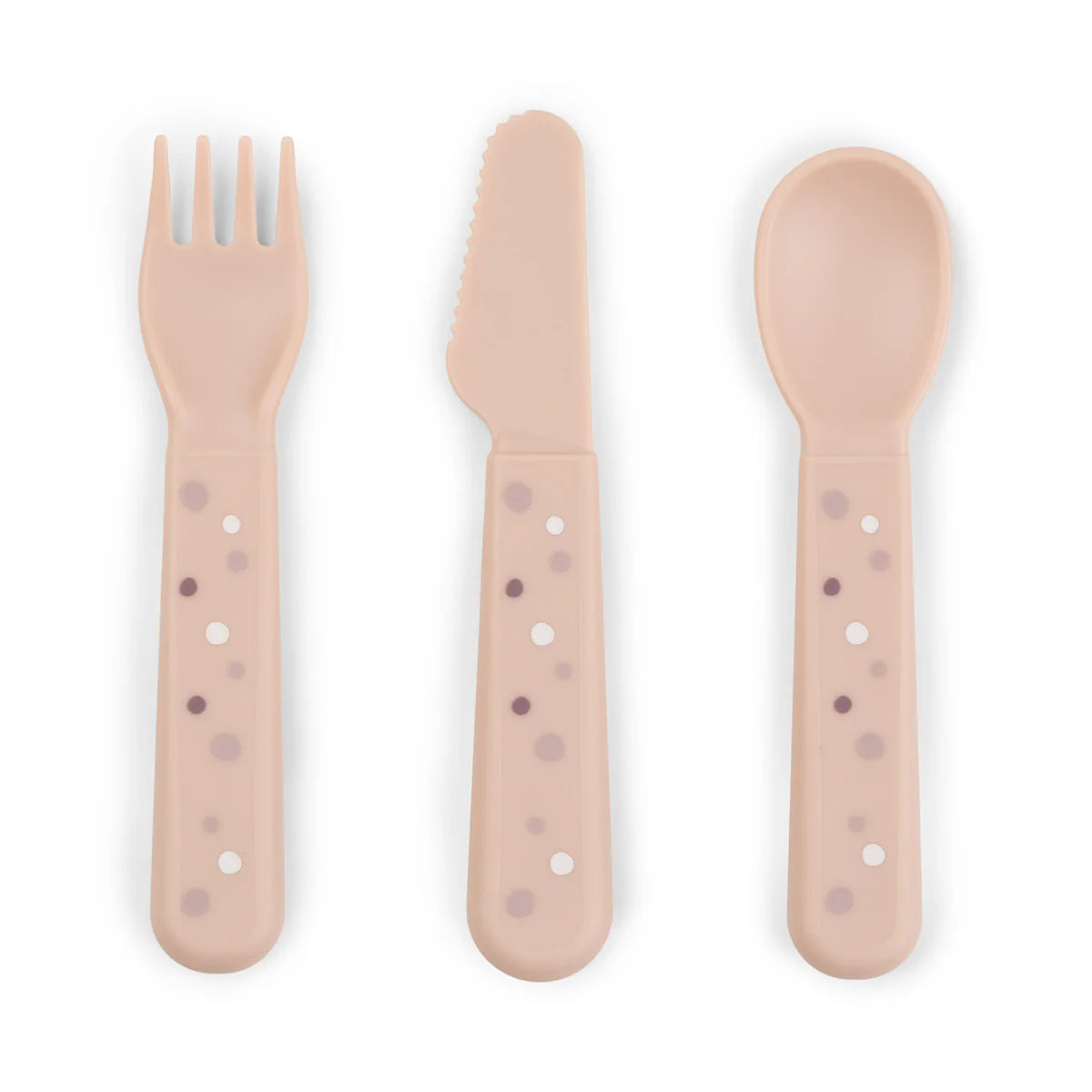 Done By Deer Foodie Cutlery Set- Happy Dots Powder