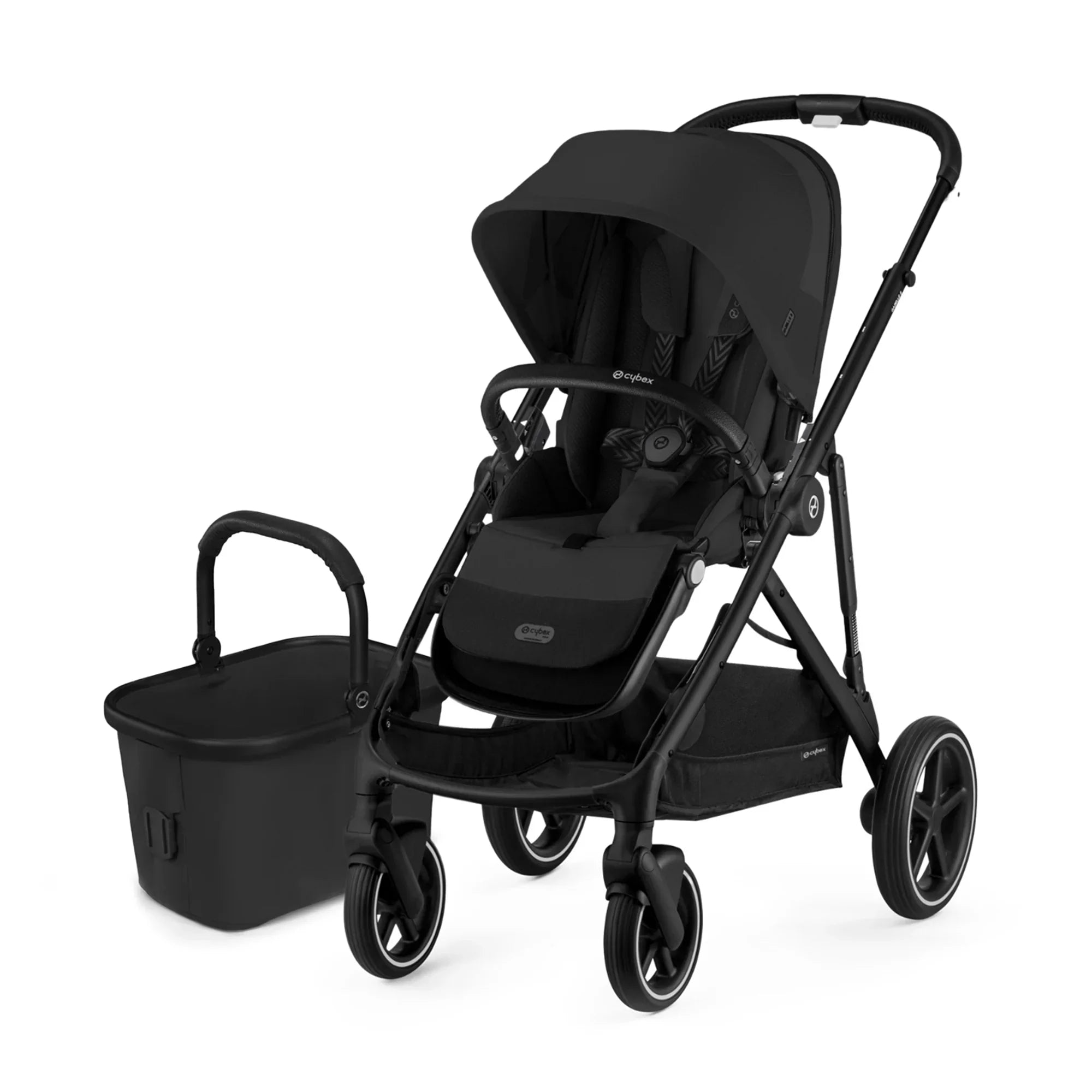 Cybex Gazelle S Pram 2023 + Second Seat Package Moon  Black - Tiny Tots Baby Store 