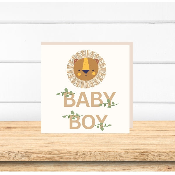 Petite Vous Greeting Card - Baby Boy (Lion) - Tiny Tots Baby Store
