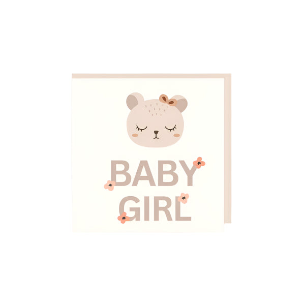Petite Vous Greeting Card - Baby Girl ( Bear) - Tiny Tots Baby Store