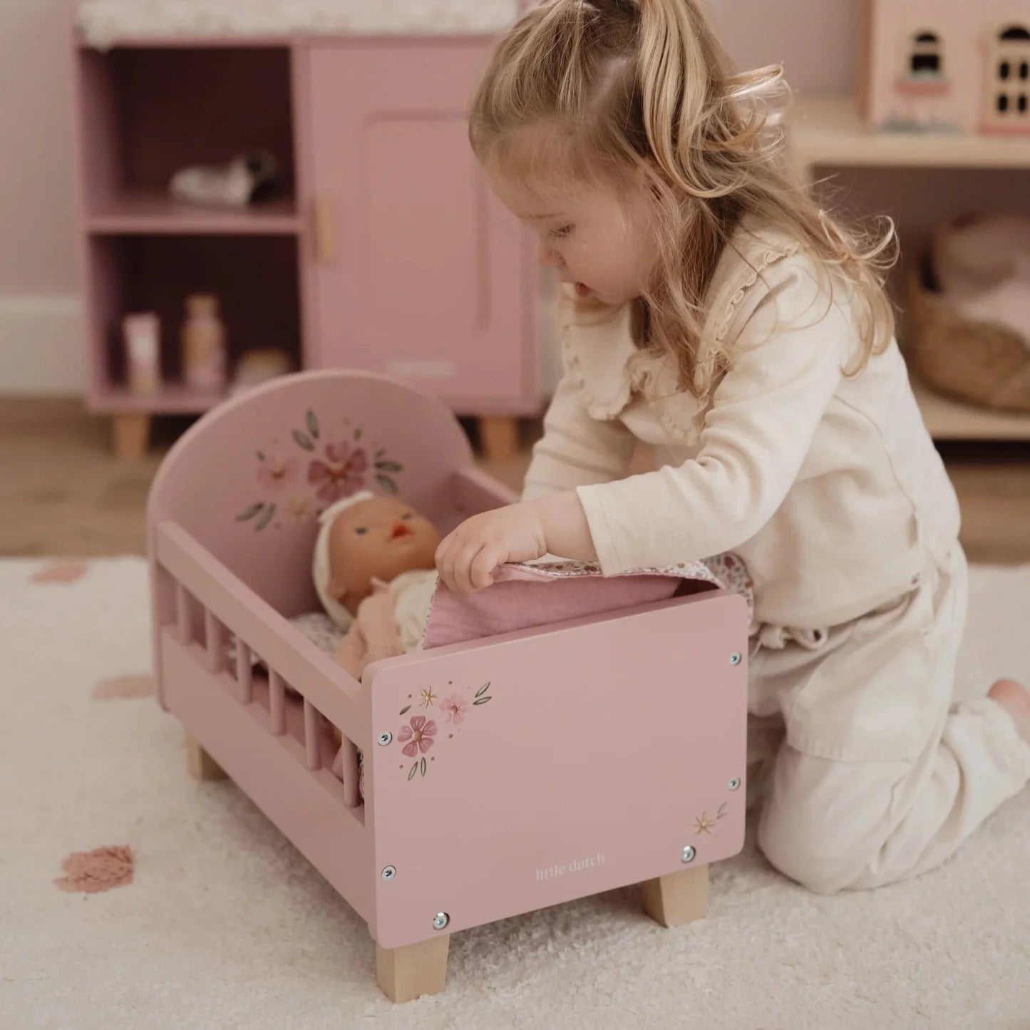 Little Dutch Wooden Doll Bed