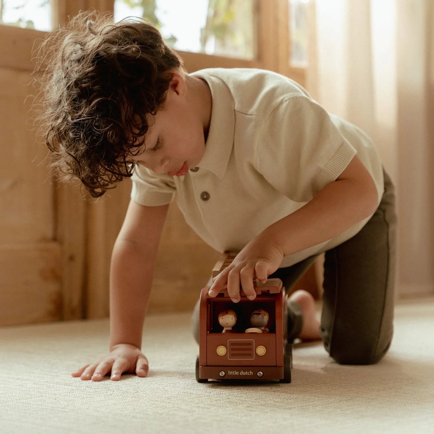 Little Dutch Wooden Fire Truck Set