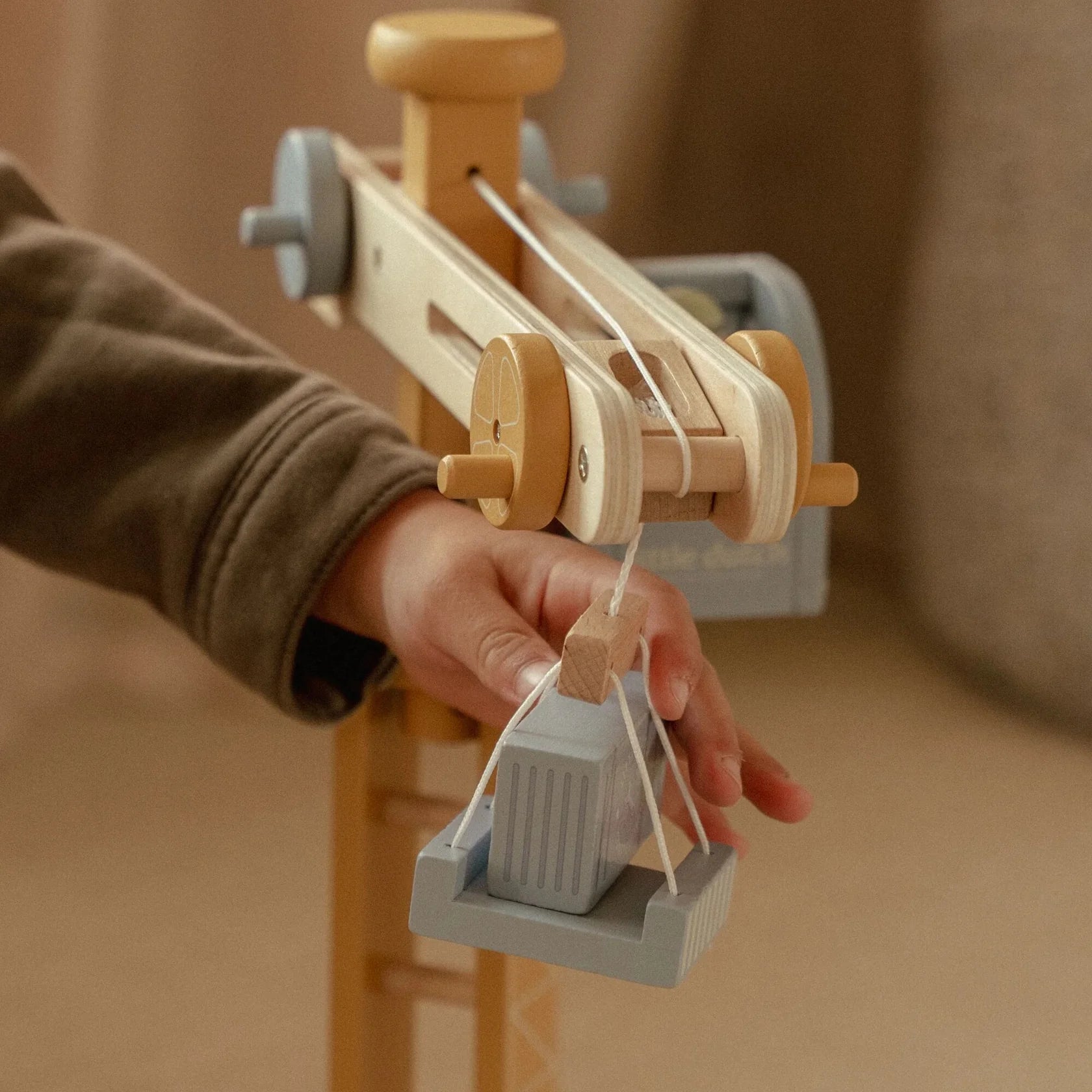 Little Dutch Wooden Crane and Train Track Set