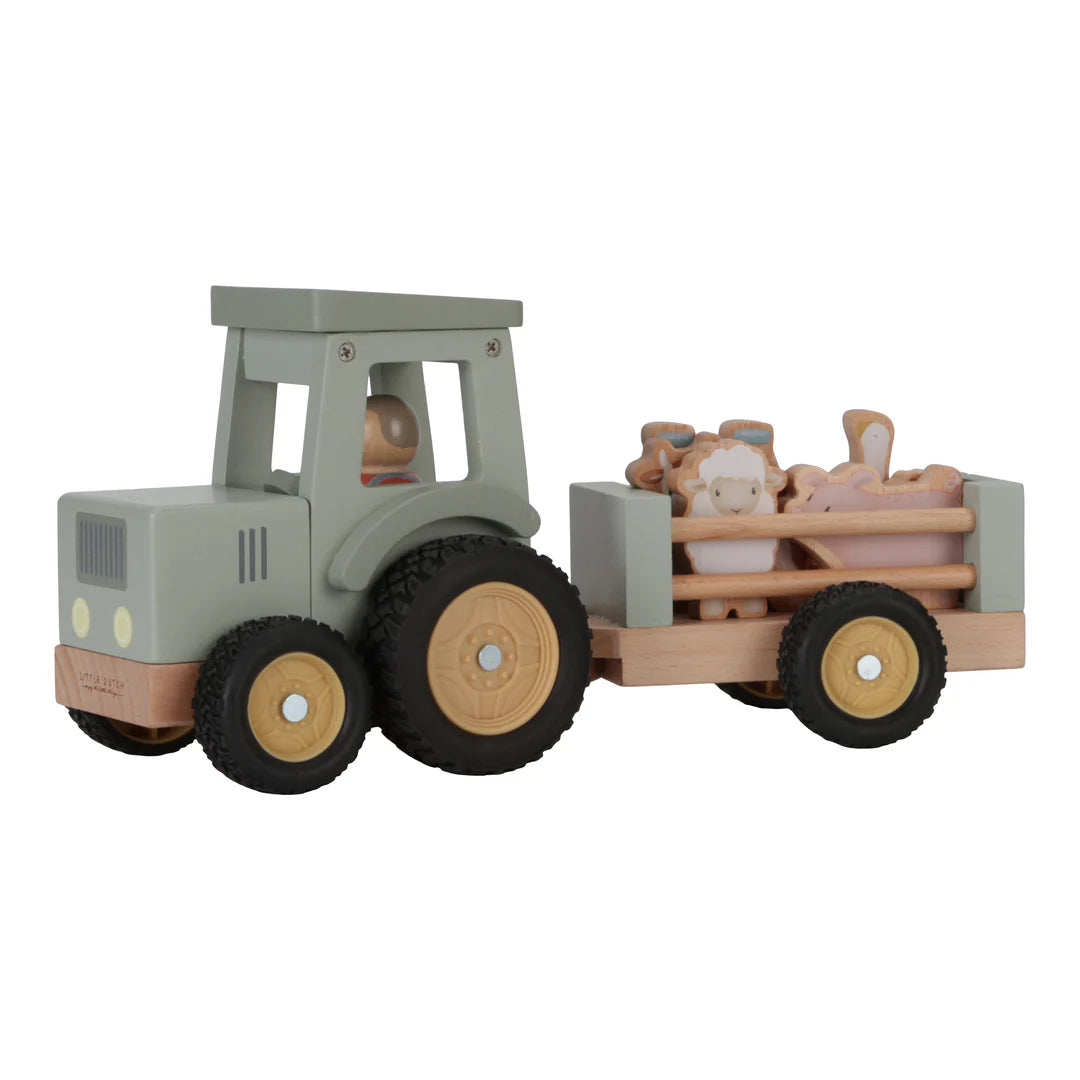 Little Dutch Little Farm Tractor With Trailer - Tiny Tots Baby Store