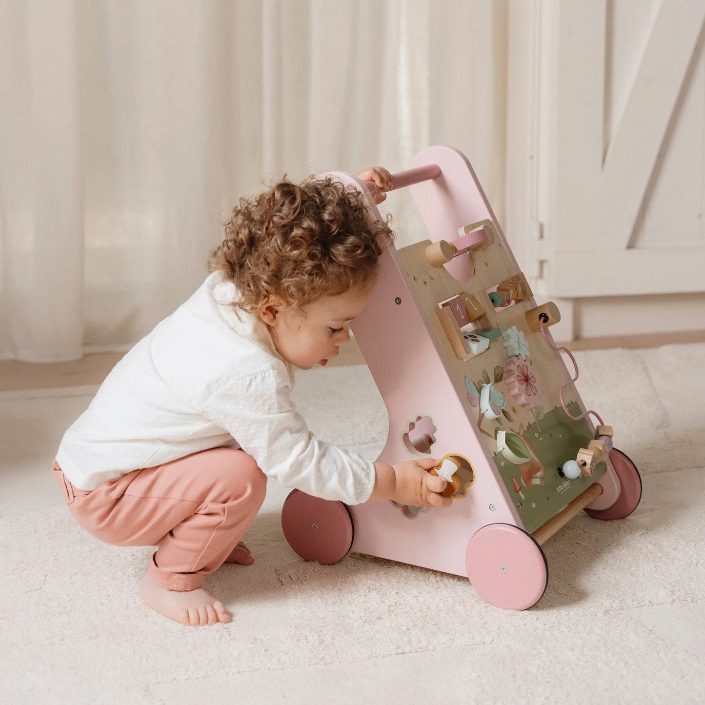 Little Dutch Wooden Activity Walker - Pink