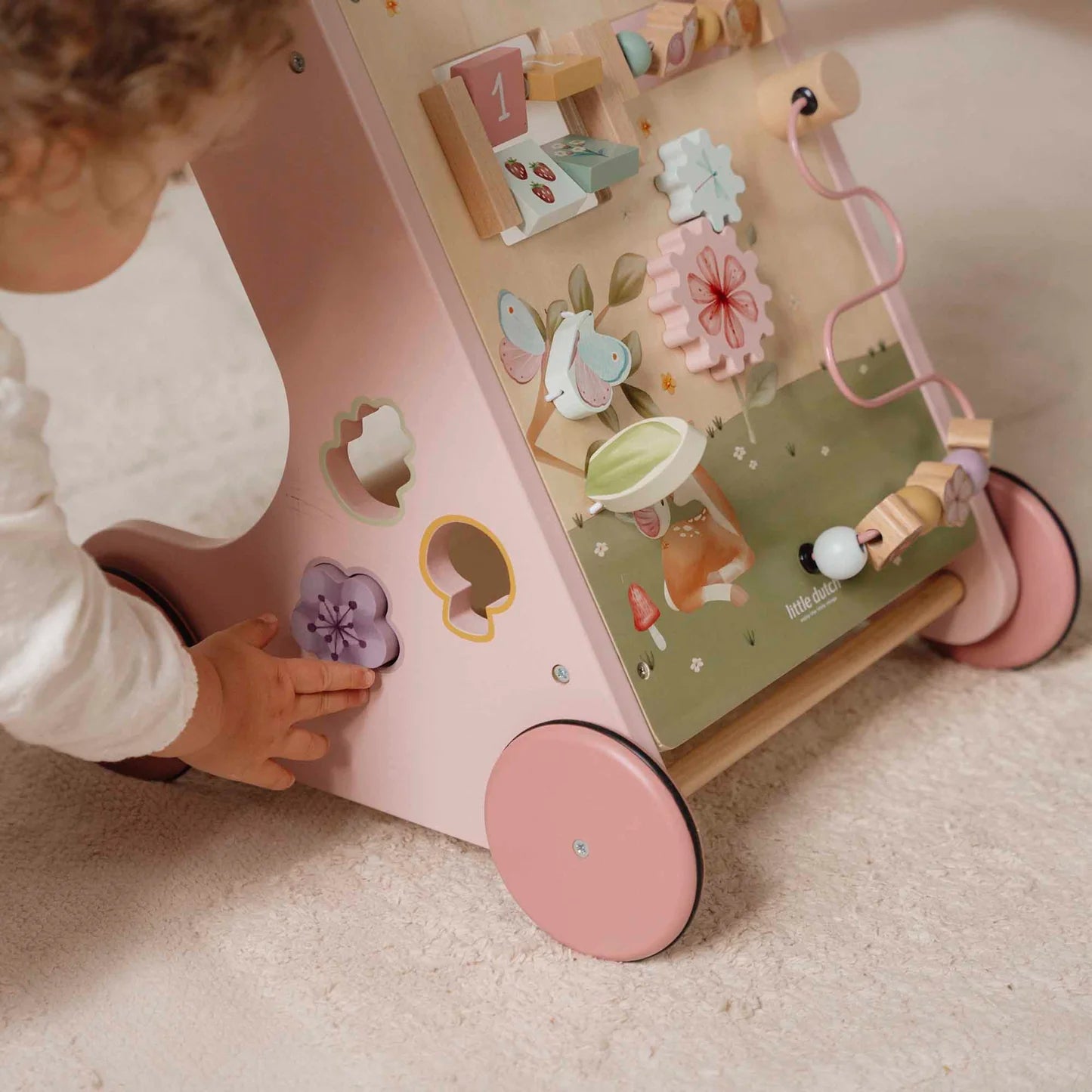 Little Dutch Wooden Activity Walker - Pink