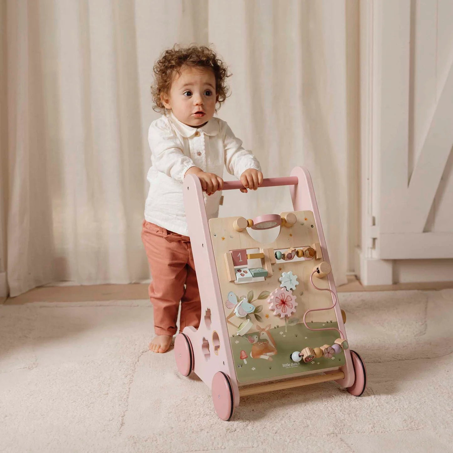 Little Dutch Wooden Activity Walker - Pink